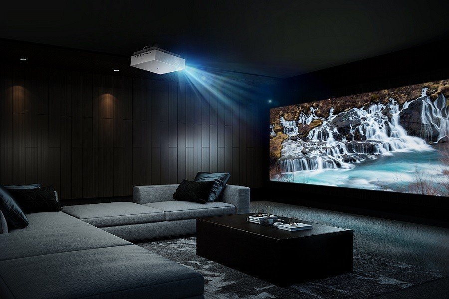 Dedicated home theater with luxury reclining seating